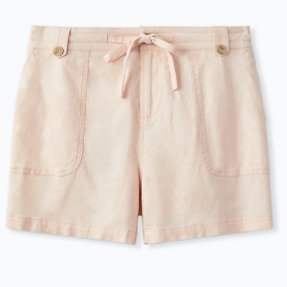 Light Pink Drawstring Shorts - Picture 1 of 2